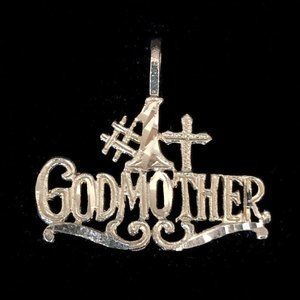 nwot VINTAGE 14k gold #1 Godmother pendant